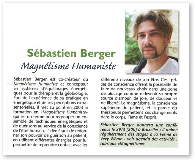Sébastien Berger - Magnétisme Humaniste